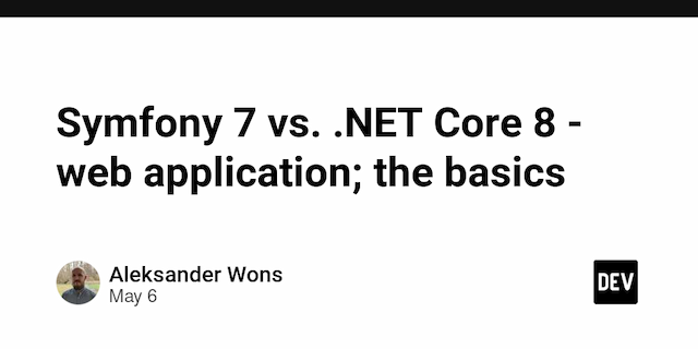 Symfony 7 vs. .NET Core 8 - web application; the basics