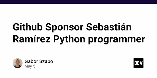 Github Sponsor Sebastián Ramírez Python programmer