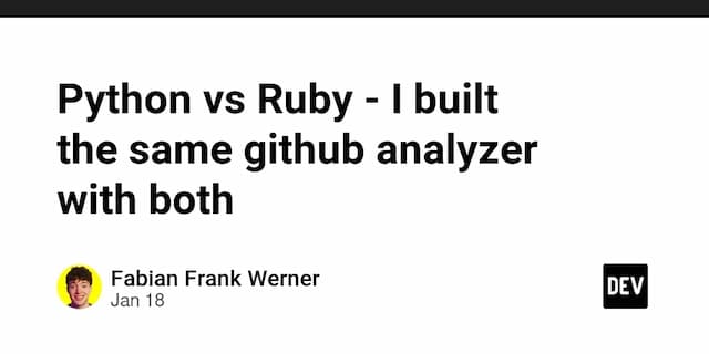 Python vs Ruby - I built the same github analyzer with both