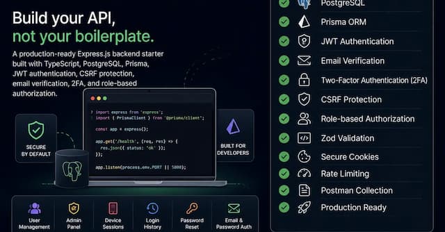 Build your API, not your boilerplate.
