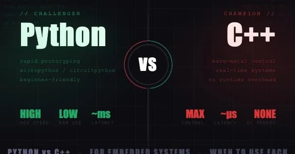 Python vs C++ for Embedded Systems: When to Use Each
