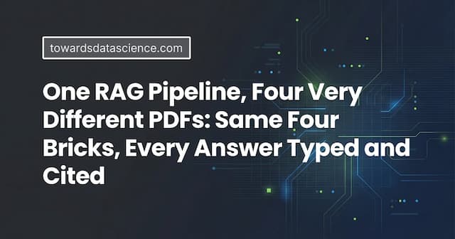 One RAG Pipeline, Four Very Different PDFs: Same Four Bricks, Every Answer Typed and Cited