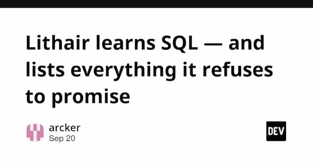 Lithair learns SQL — and lists everything it refuses to promise