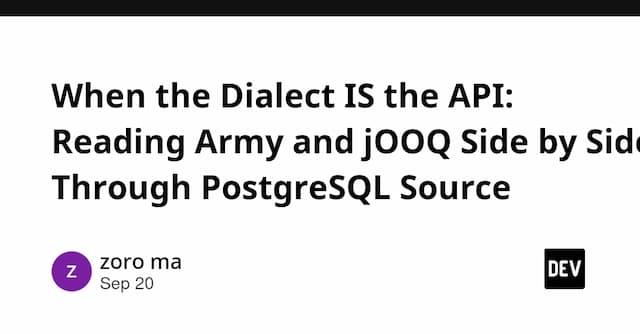 When the Dialect IS the API: Reading Army and jOOQ Side by Side, Through PostgreSQL Source