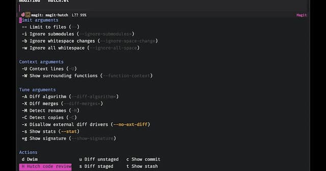 hutch: local code reviews in emacs for the mildly disenfranchised
