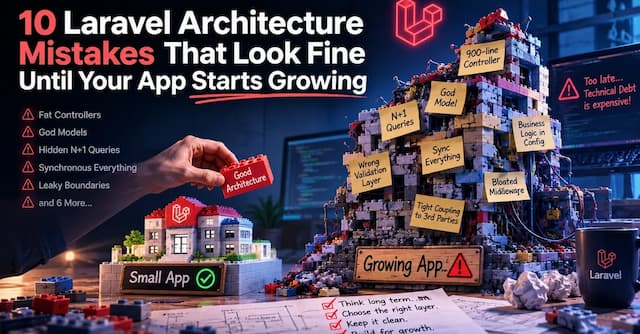 10 Laravel Architecture Mistakes That Look Fine Until Your App Starts Growing
