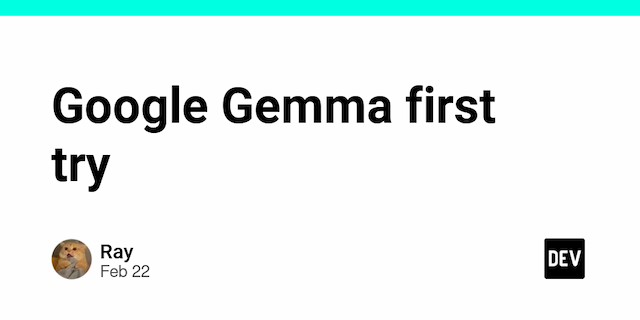 Google Gemma first try