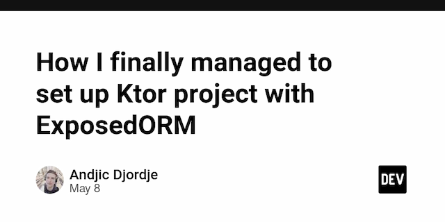 How I finally managed to set up Ktor project with ExposedORM
